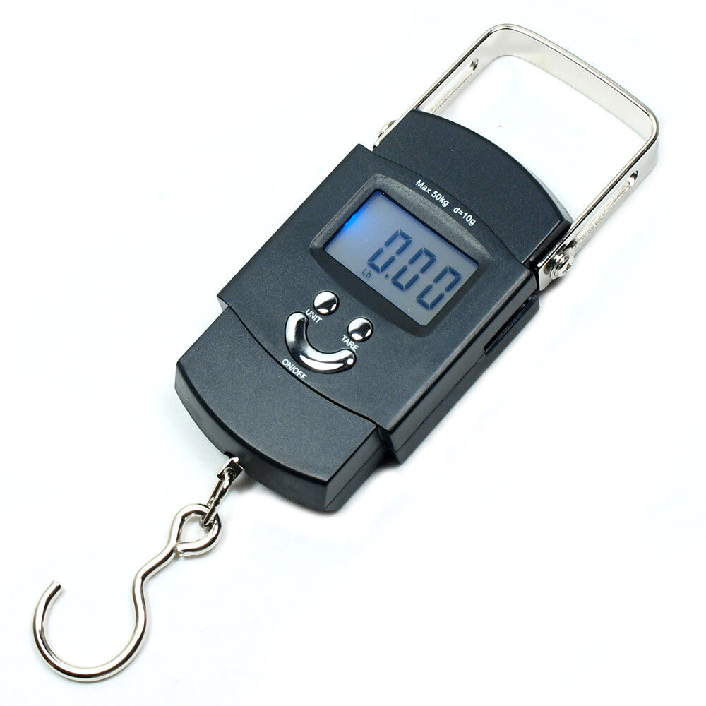 Digital Hanging Scale 50kg/110lb Travel Luggage & Fishing Scale - Accurate 10g