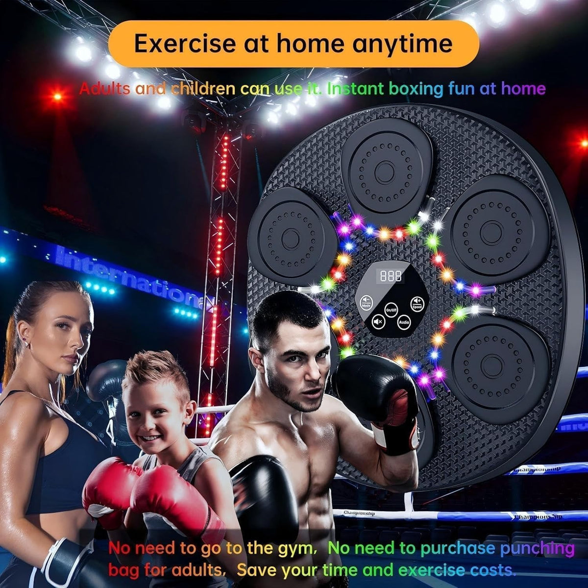 Kids Boxing Machine with Music Light Effects - Fitness & Training Equipment