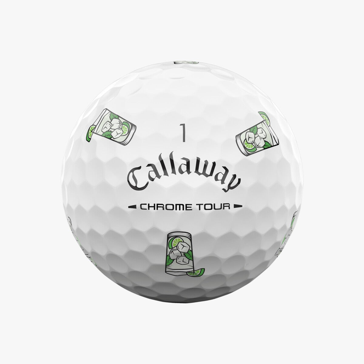 Limited Edition Chrome Tour Cocktail Golf Balls - Set of All Styles