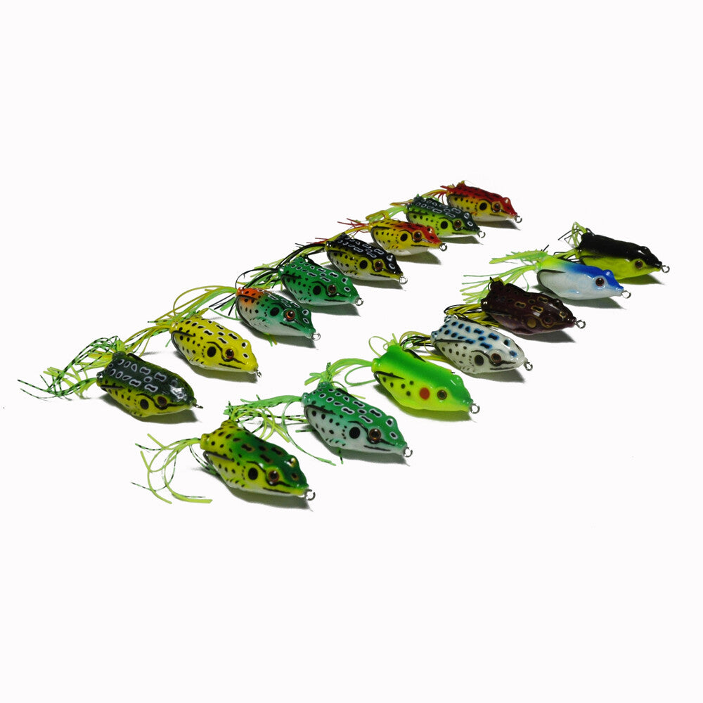 20 Pcs Soft Rubber Frog Fishing Lures with Sharp Hooks - 6cm/2.36''