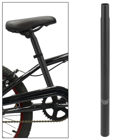 Aluminum Alloy Bicycle Seat Post 450mm x 25.4mm Without Scale Mark Black