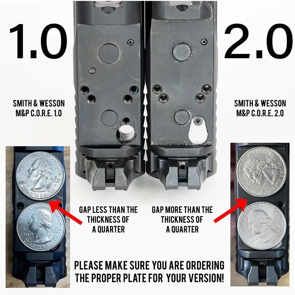Holosun RMR & Trijicon SRO Mounting Plate for Smith & Wesson M&P 2.0