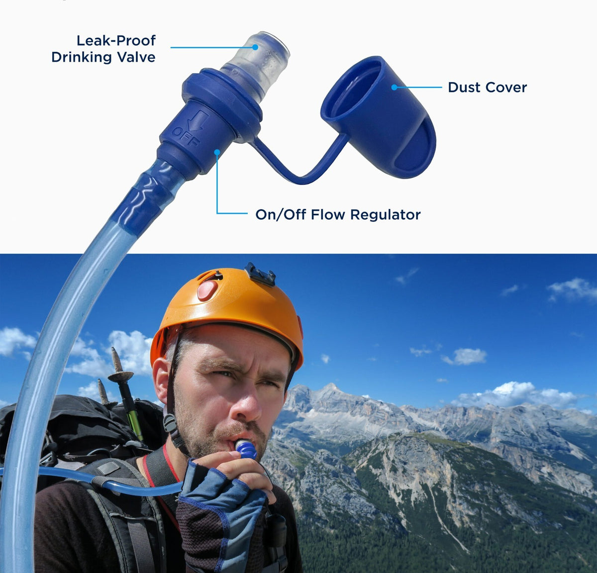 Large Hydration Bladder 8L Water Reservoir with Wide Mouth & Leak-Proof Valve