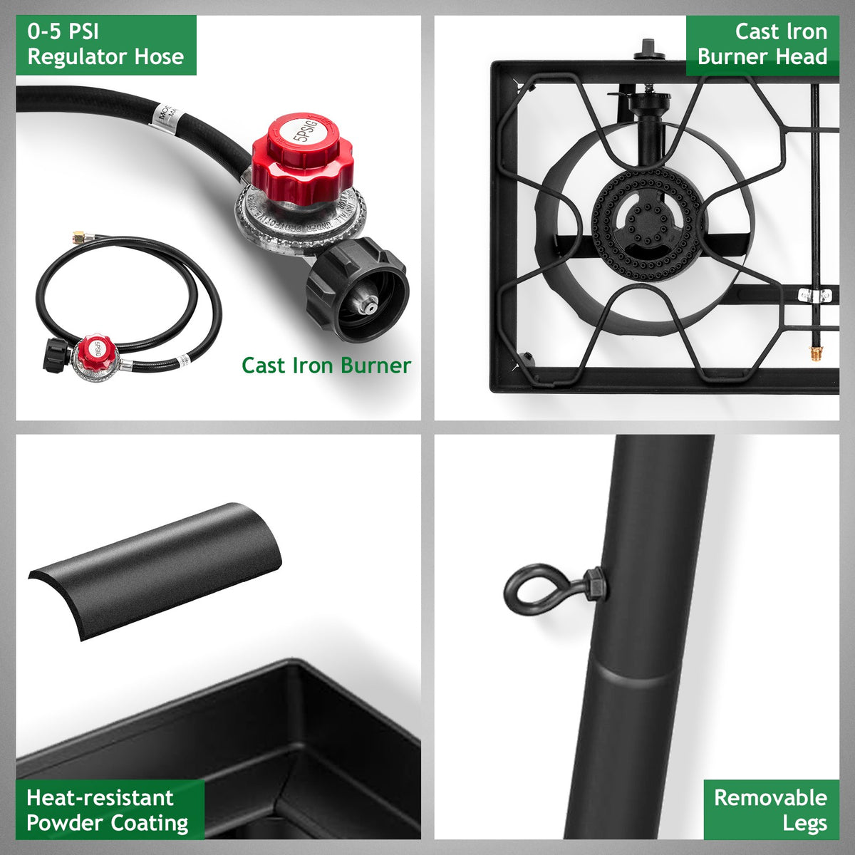 High Power Propane Gas Burner for Outdoor Stove BBQ Grill Camping Cooking