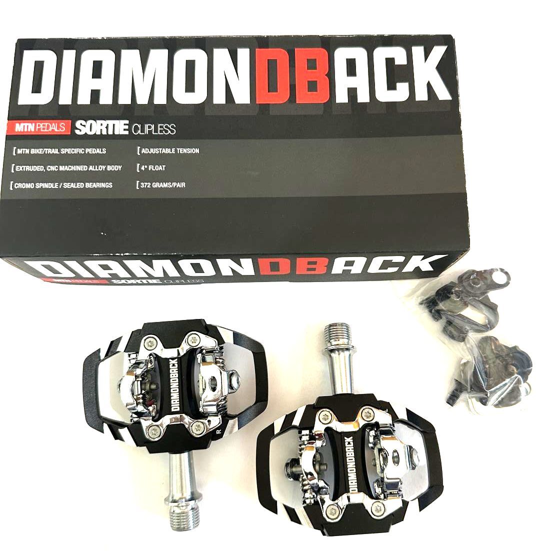 Mountain Bike Clipless Pedals with Cleats - Diamondback Trail