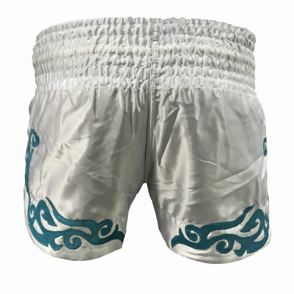Muay Thai Shorts for Martial Arts & Kick Boxing - High Tech Moisture-Wicking Satin
