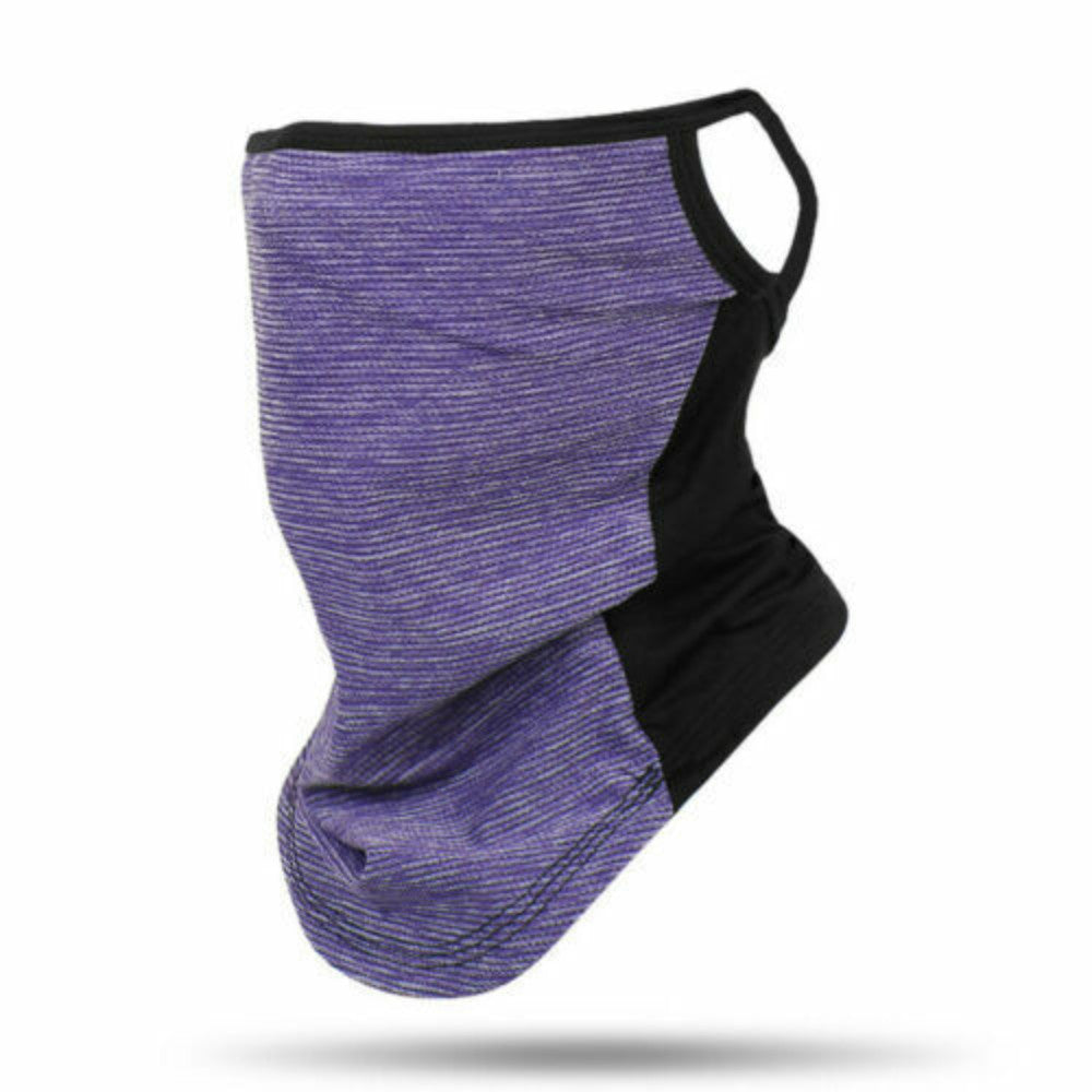 Reversible Breathable Face Mask Neck Gaiter Bandana Cover with Ear Loops