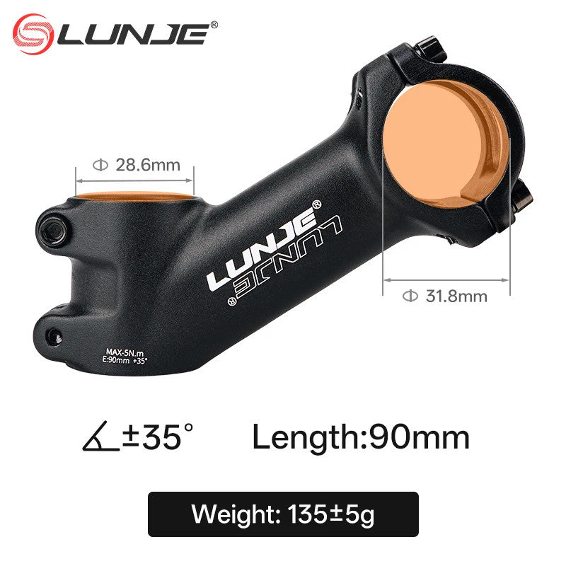 Ultralight MTB Bike Stem 10°-35° Angles for 31.8mm Handlebar, 60-110mm Lengths