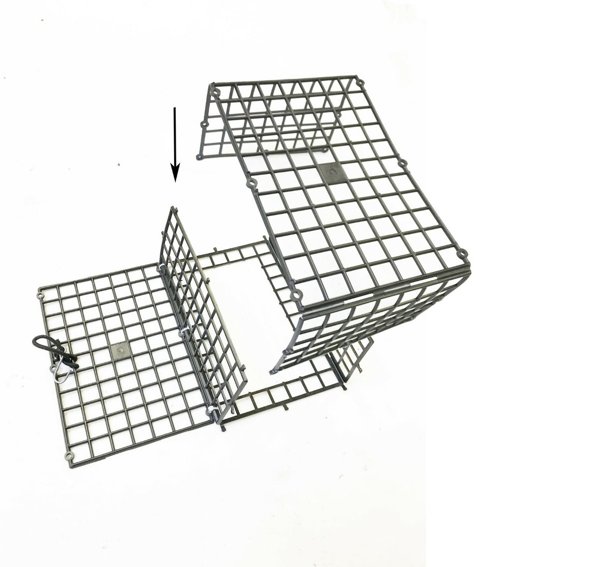 Vinyl Coated Crab Trap 24x24x12 Inches with All Accessories Kit