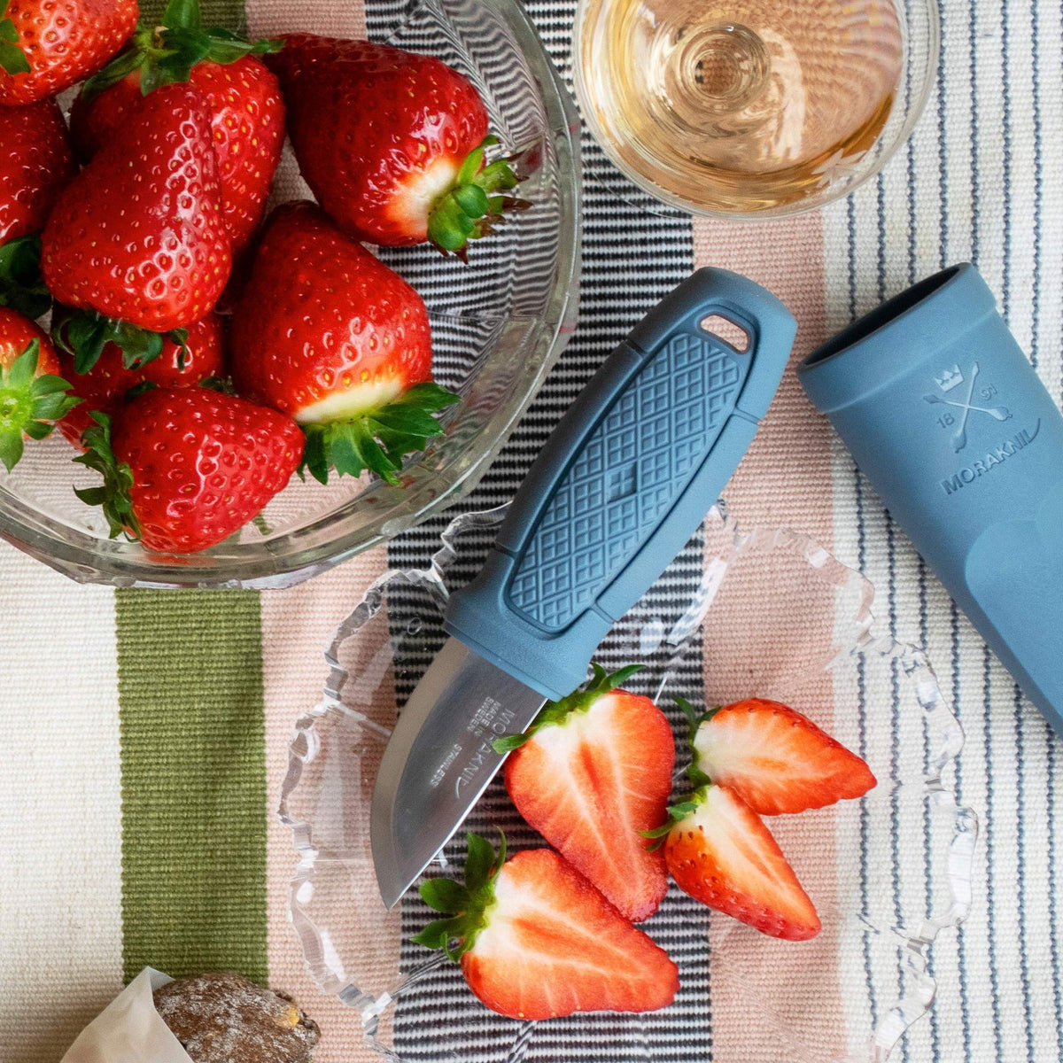 Morakniv Eldris Light Duty Pocket Knife - Dusty Blue, Recycled Steel