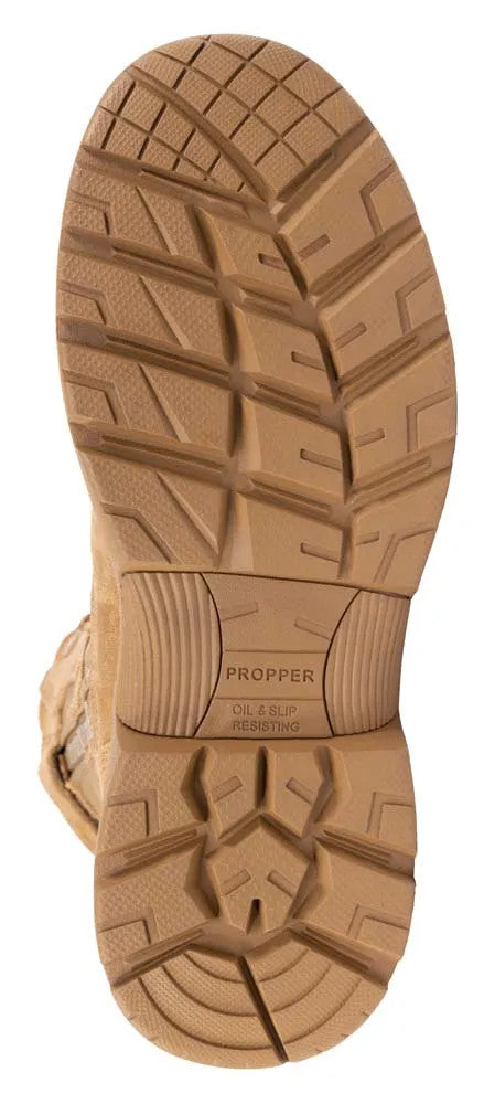 Propper Series 100 8-Inch Coyote Tactical Work Boots Side Zip Composite Toe