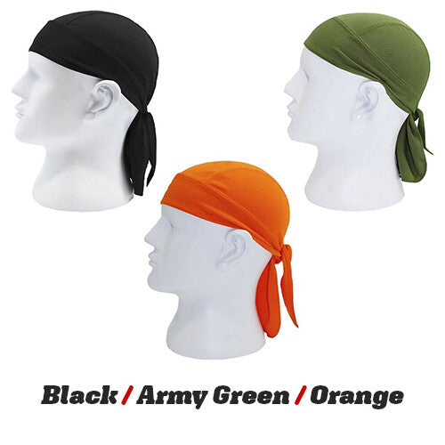 3 Pack Skull Cap Motorcycle Head Wrap Tie Durag Cycling Hat Quick-Drying