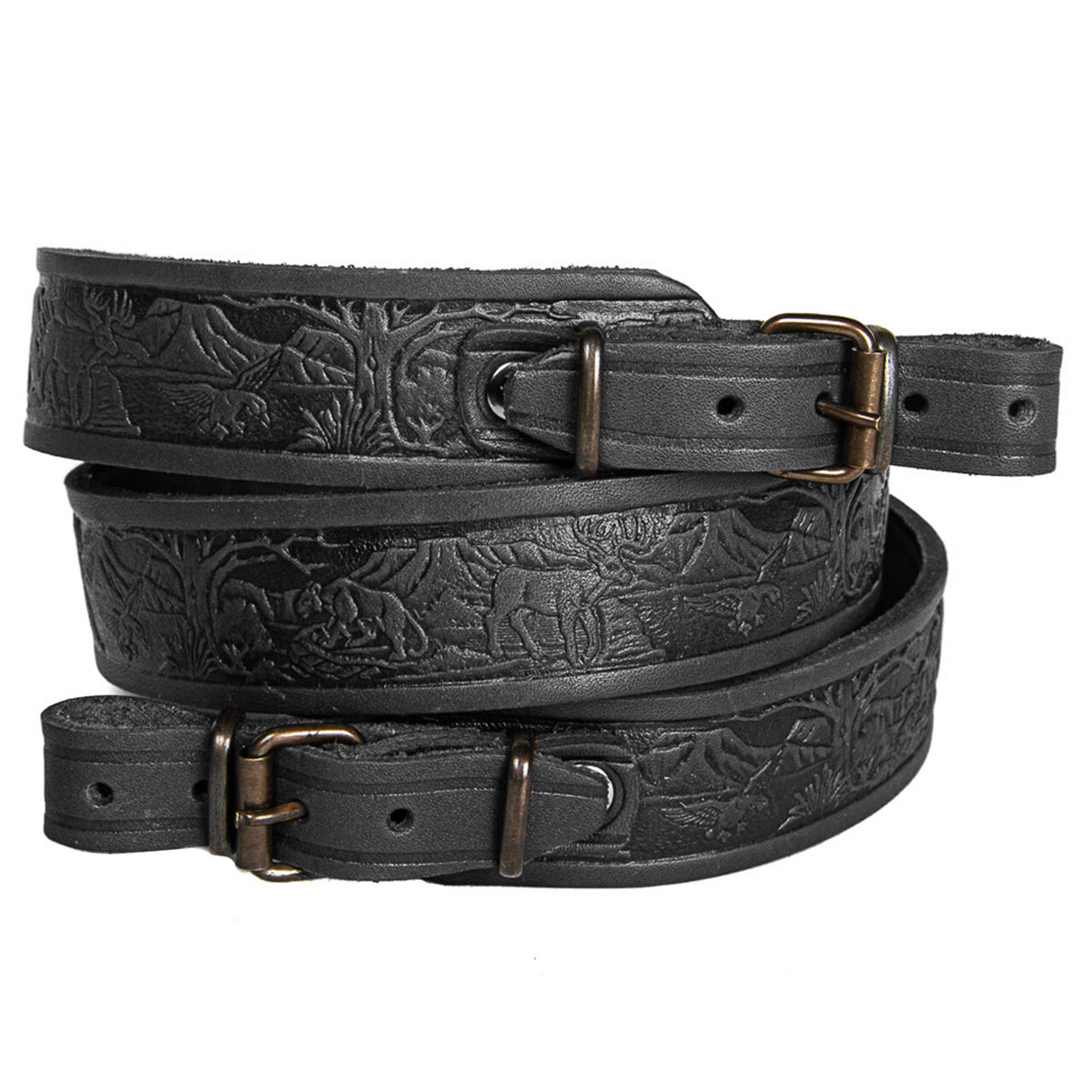 Tactical Rifle & Shotgun Sling Strap Leather Shoulder Belt - Hunting Accessory