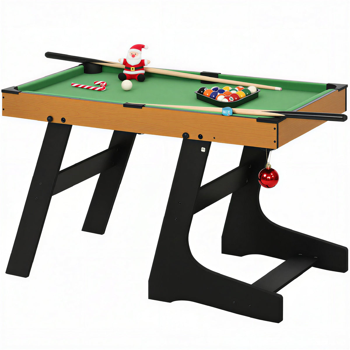 40'' Mini Pool Table Set - Tabletop Billiards with Cues, Folding