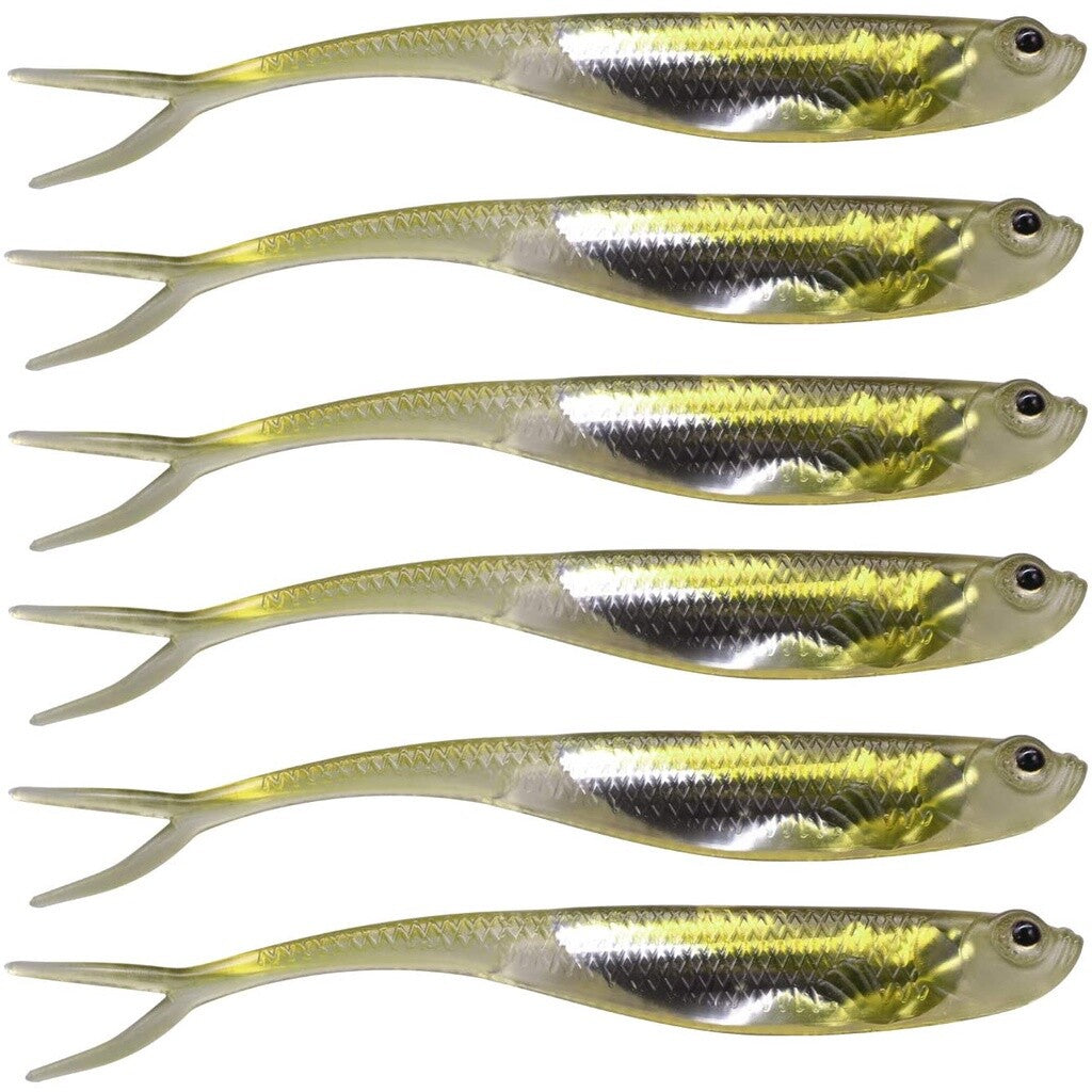 6Pcs Soft Swimbait Fishing Lures - Realistic Jerk Shad Minnow Drop Shot Baits