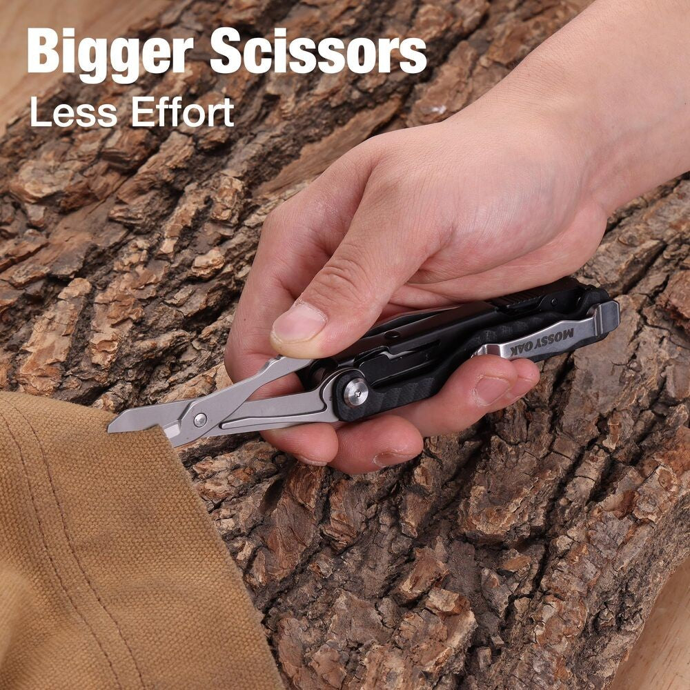12-in-1 Multitool Folding Knife with Scissors Bottle Opener and Screwdrivers