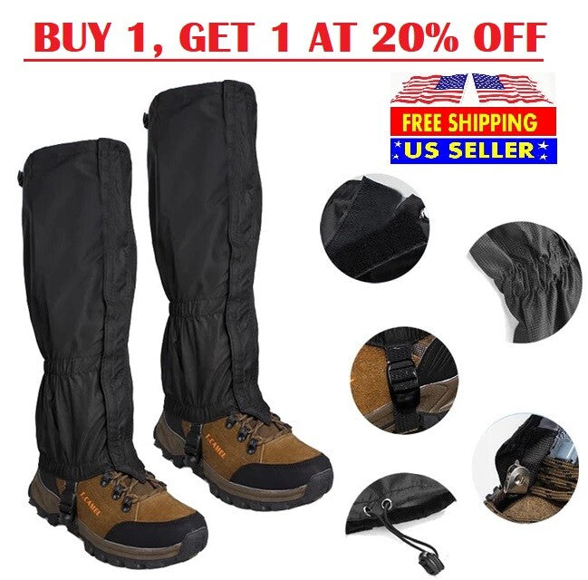 Waterproof Hiking Gaiters Leg Covers for Outdoor & Snow Protection