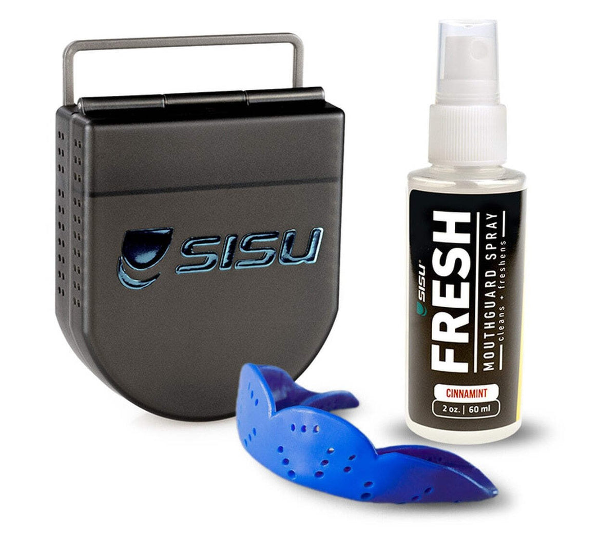 Athletic Mouthguard Bundle with Case and Fresh Spray - Medium