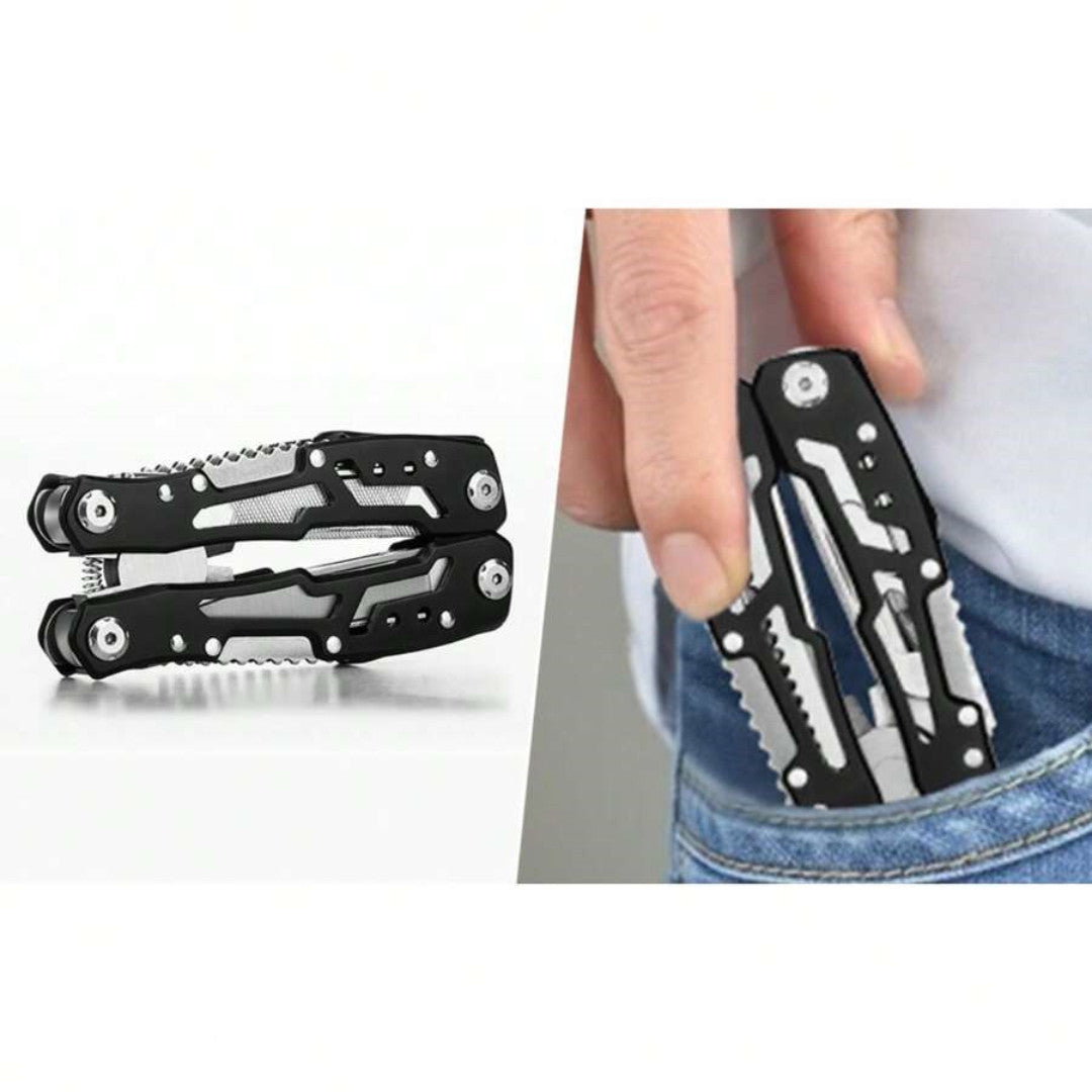 14-in-1 Mini Multi Tool Pliers Keychain Camping EDC Stainless Steel