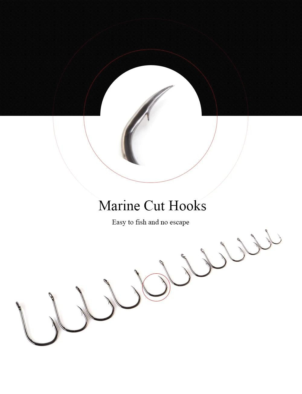 50-100pcs Gold Fishing Hooks - High Carbon Steel, Barbed, Ringed Eye, Multiple Sizes