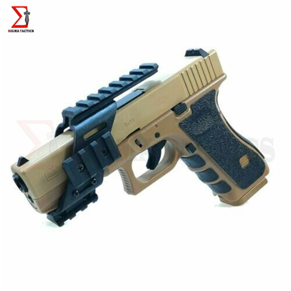Universal Pistol with Laser Flashlight Rail for Glocks & Handguns Black