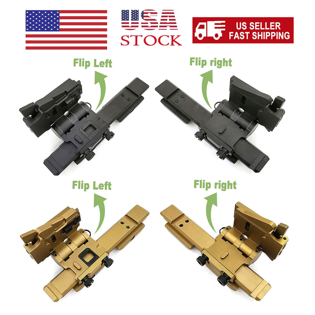Tactical Flip-to-Side Optics Mount for Red Dot & G33 Magnifier, Universal