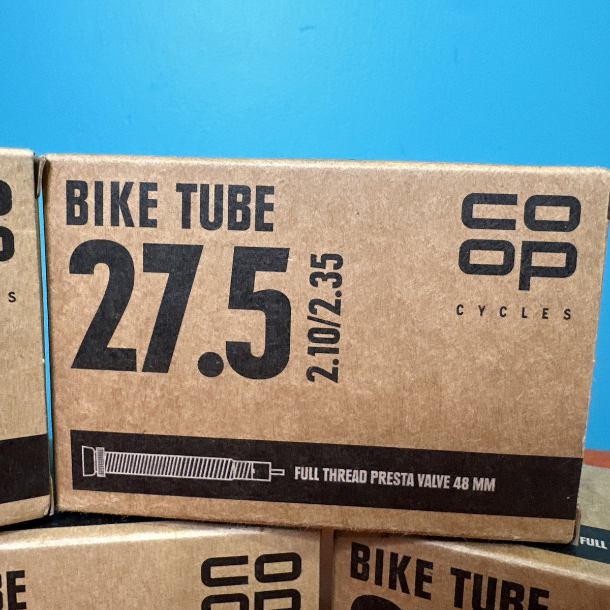 5 Pack Bicycle Inner Tubes 27.5 Inch with 48mm Presta Valve - Replacement Set
