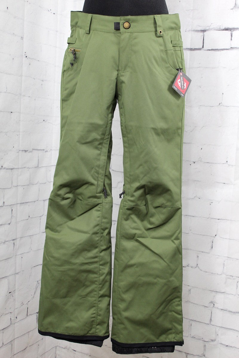 686 Women's Crystal Shell Snowboard Pants - Surplus Green, Small