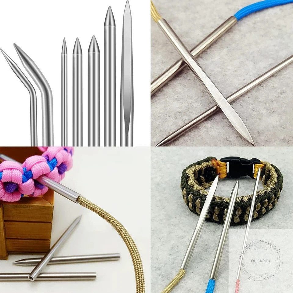 14-Piece Paracord Knotting and Weaving Tool Set Stainless Steel Needles