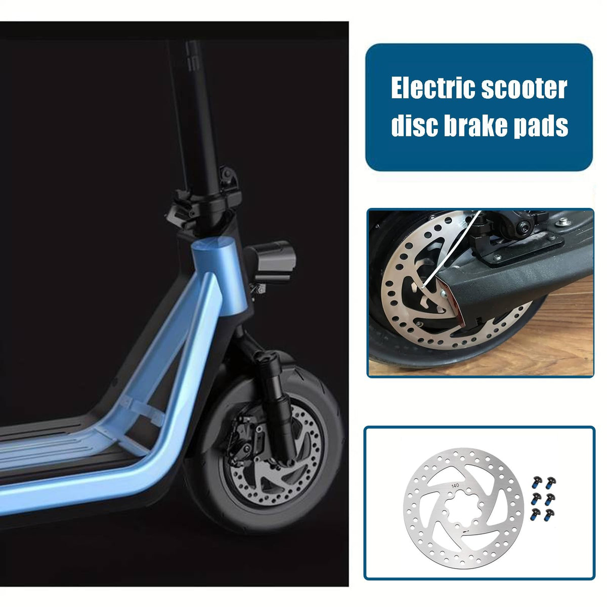 140mm Stainless Steel Electric Scooter Brake Rotor - Universal Fit