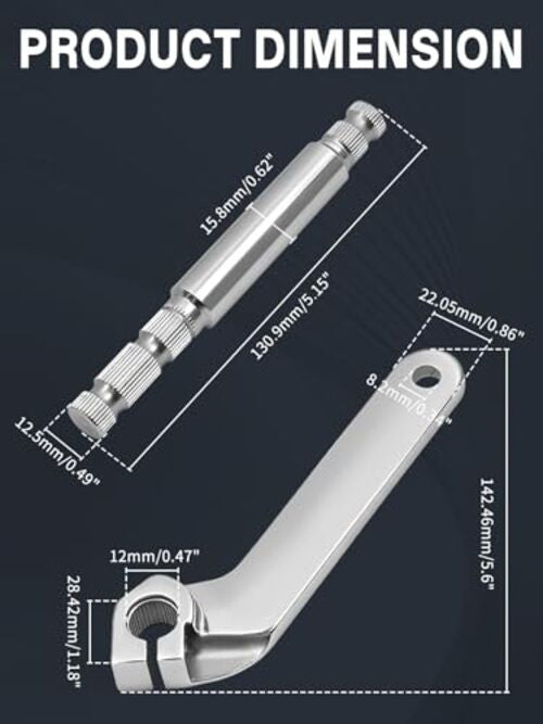 Harley Davidson Shifter Lever Shaft Kit - Stainless Steel for Touring Models