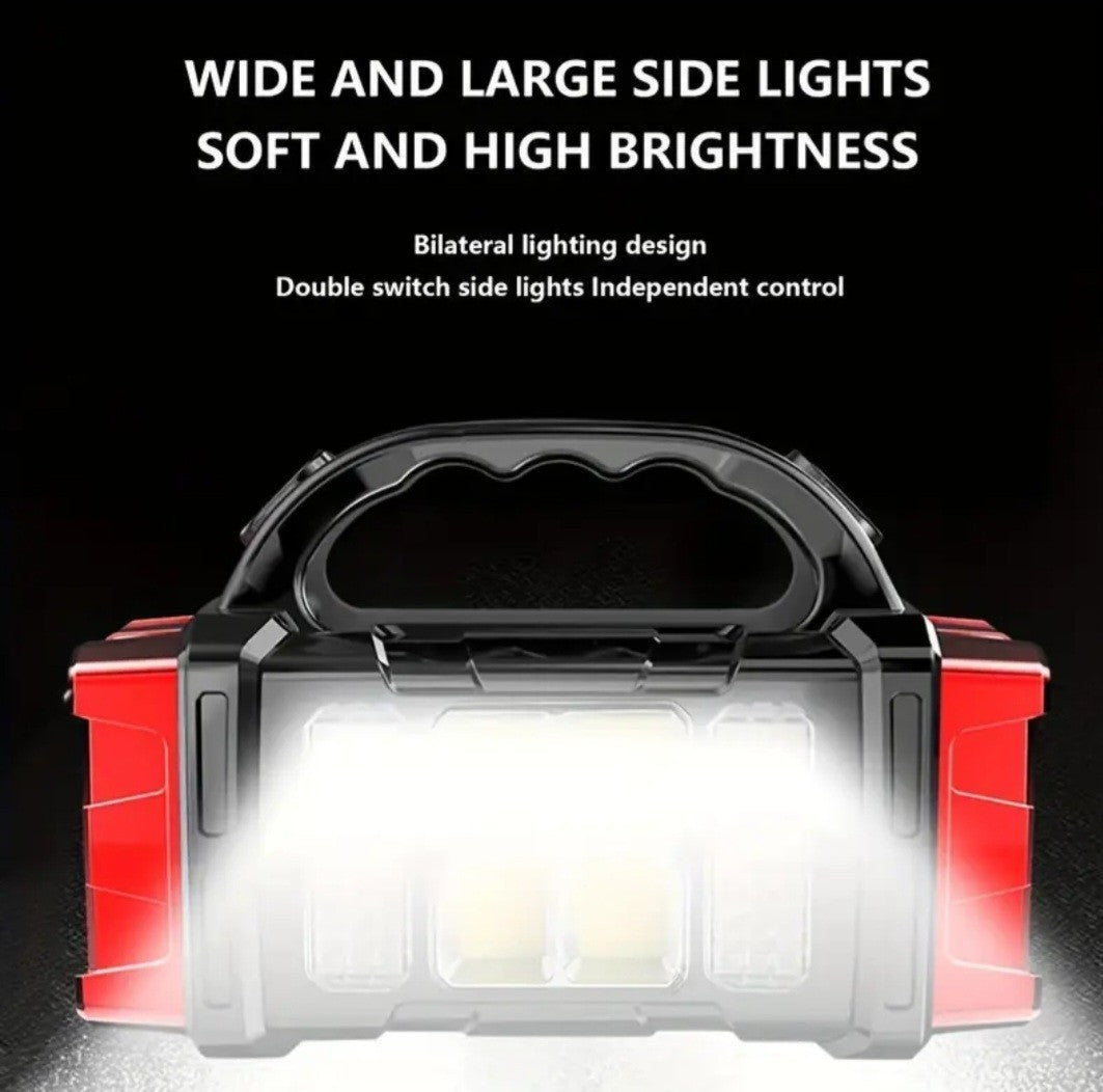 Solar Rechargeable LED Lantern Flashlight with Power Bank for Camping Emergency