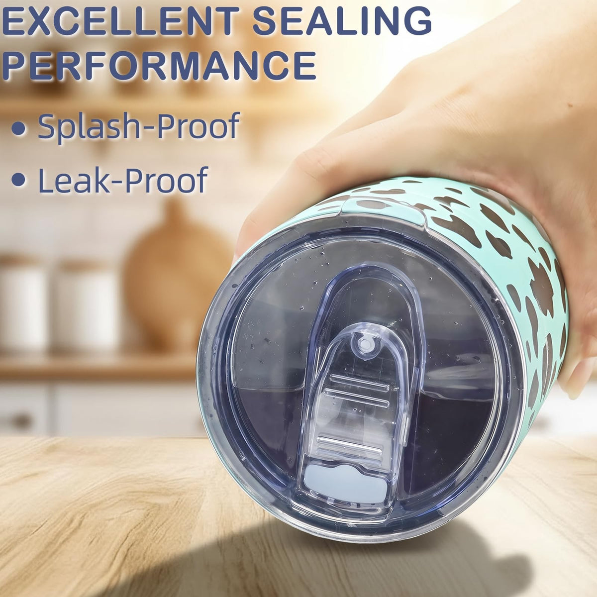 40 oz Tumbler Replacement Lid with Slider Leak-Proof Cover - Clear BPA-Free Plastic