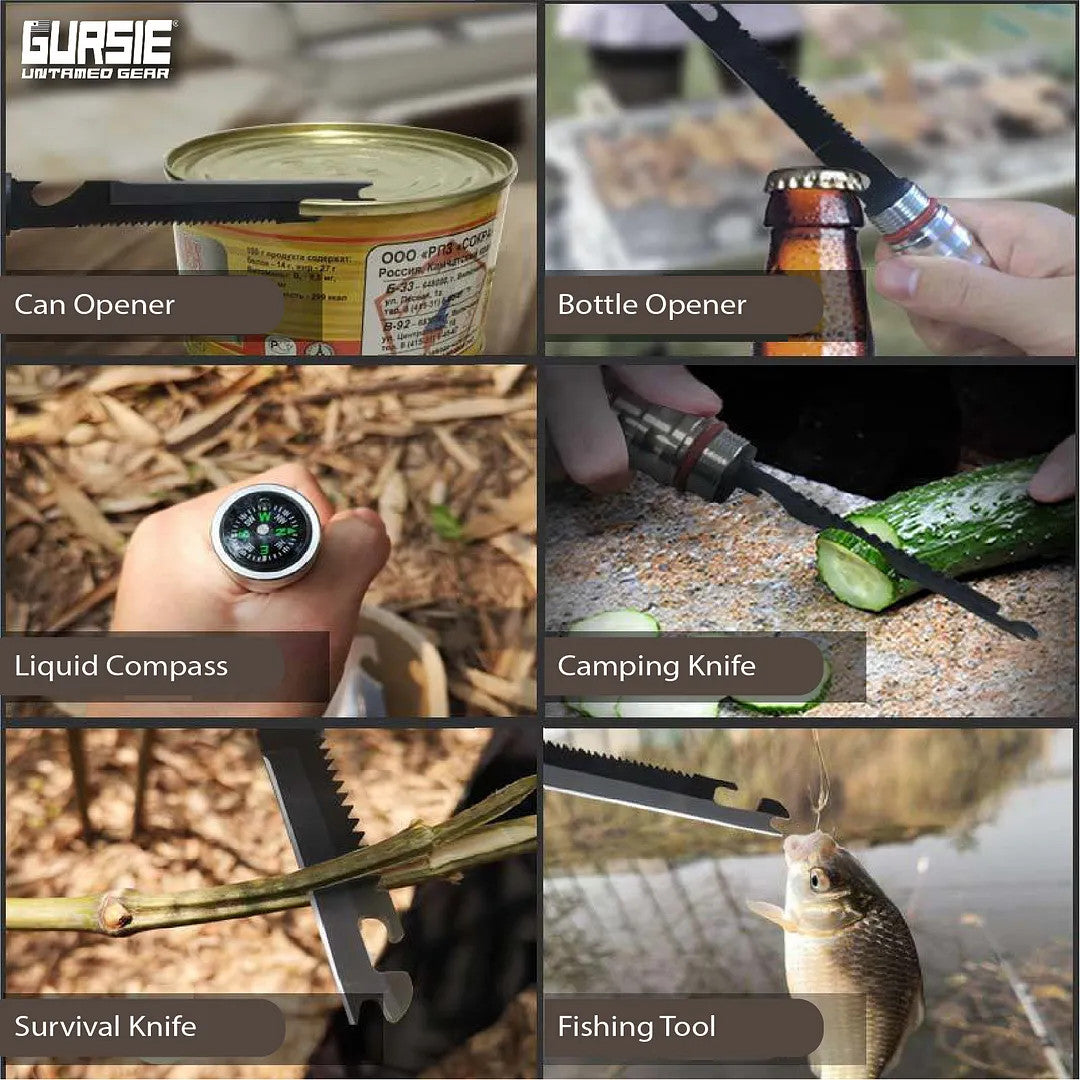 Men's Tactical Survival Gear Kit - Emergency Camping Hiking Travel Equipment