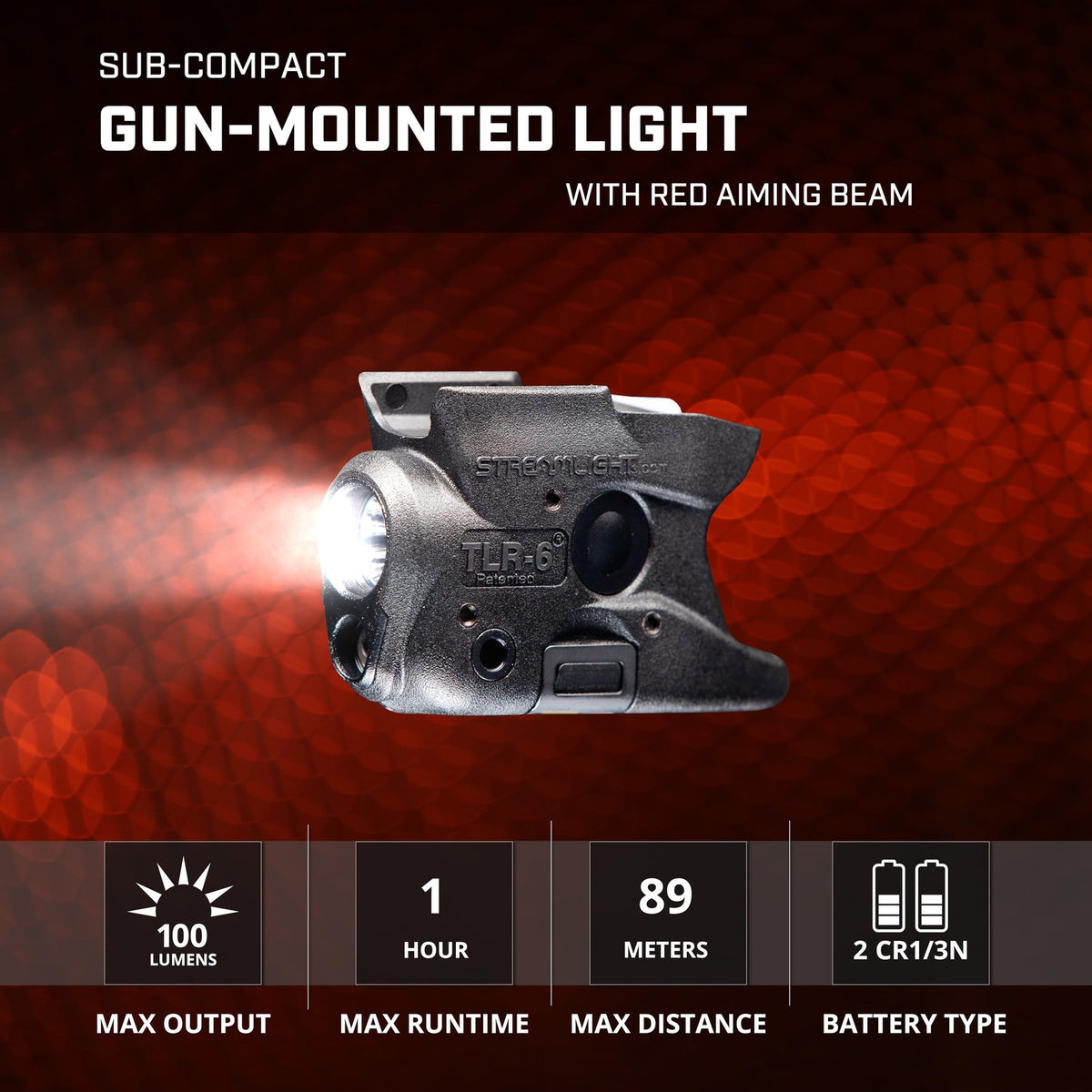 Subcompact Tactical Light with Laser for S&W M&P Shield - 100 Lumens
