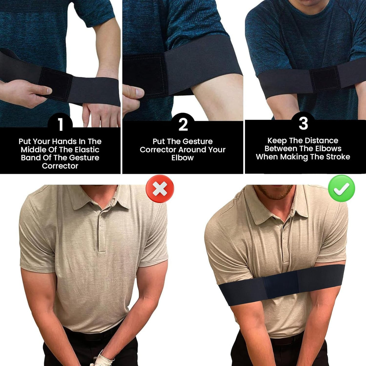 Golf Swing Power Band Training Aid for Improved Accuracy and Distance