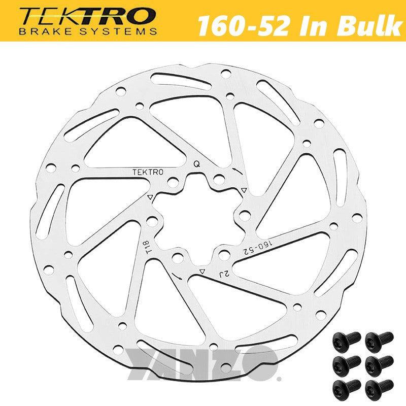 Bike Disc Brake Rotor 160mm Stainless Steel with 6 Bolts - Tektro TR160-52