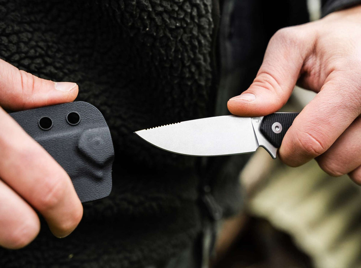 Fixed Blade Hunting Knife with 14C28N Steel and G10 Handle - Outdoor EDC