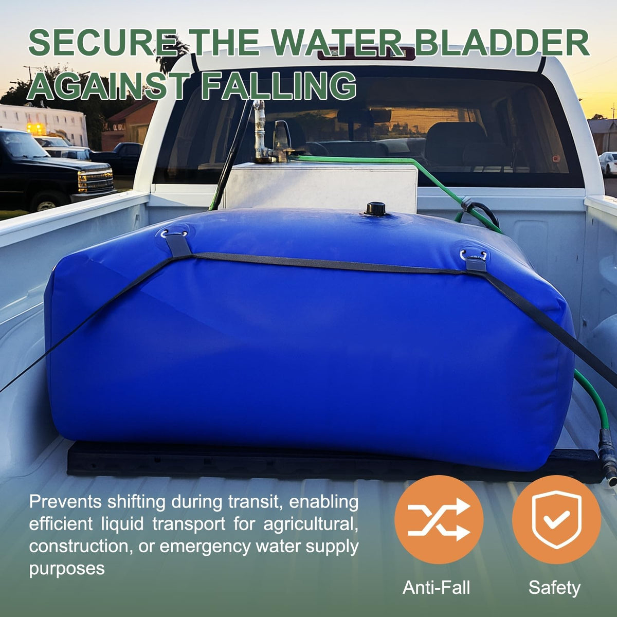 65 Gallon Collapsible Water Bladder Tank for Camping Gardening Emergency