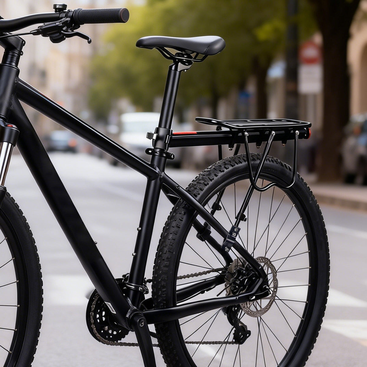 Heavy Duty Bike Rear Rack for 24-27.5 inch Mountain & Road Bikes, Supports 110 lbs