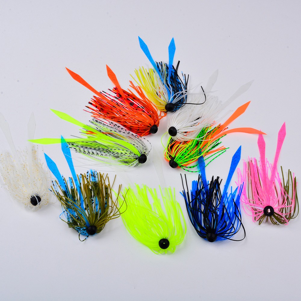 20-Pack Silicone Fishing Jig Skirt Replacement for Spinnerbaits