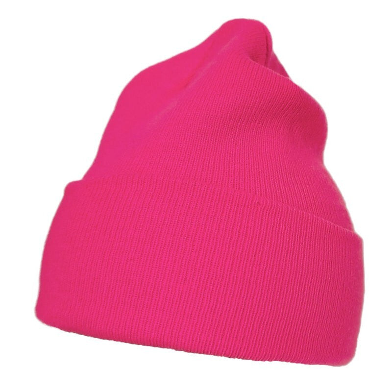 Unisex Knit Beanie Hats Bulk Pack - Soft Warm Winter Cuffed Caps