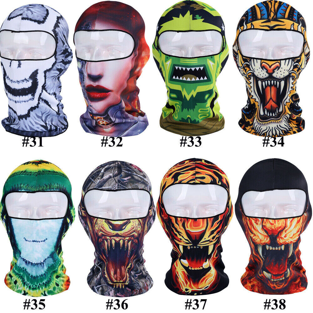 Tactical Halloween Face Mask Balaclava Beanie for Men Women Full Face Cover