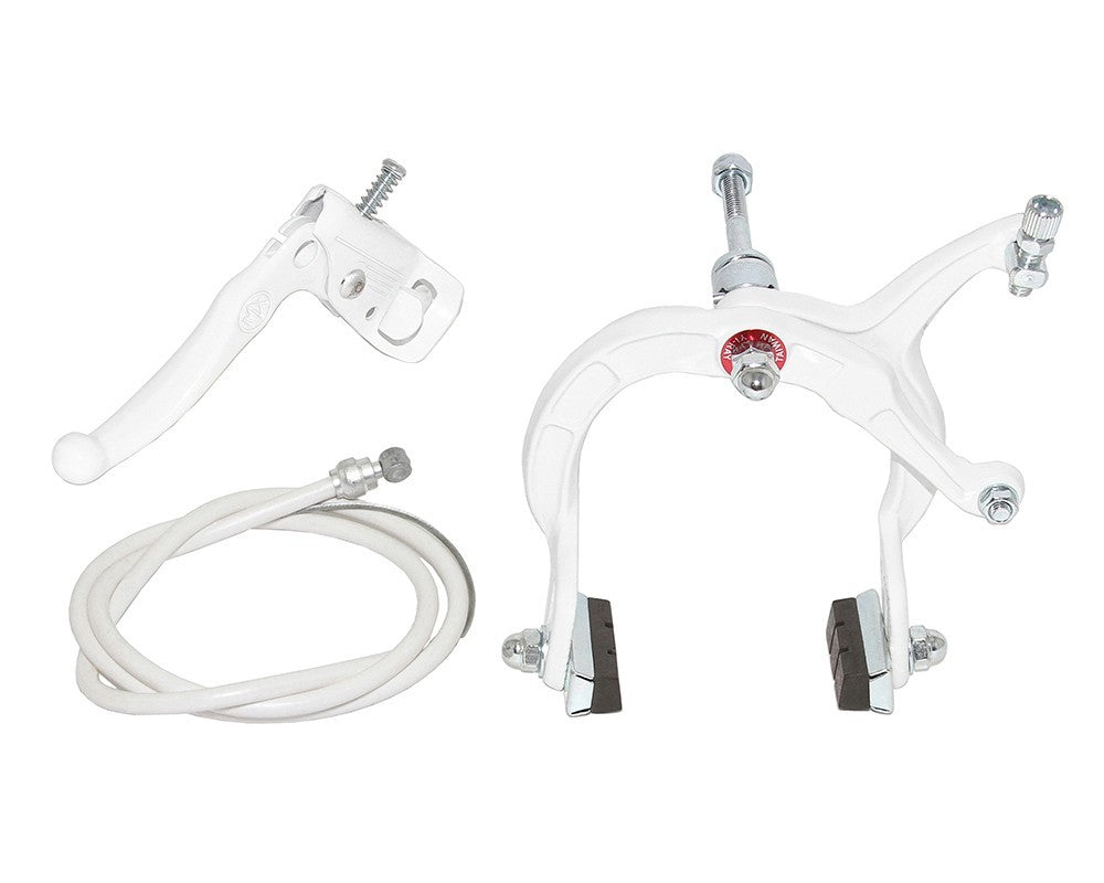 BMX Old School Front Brake Lever with Cable for Bicycle White