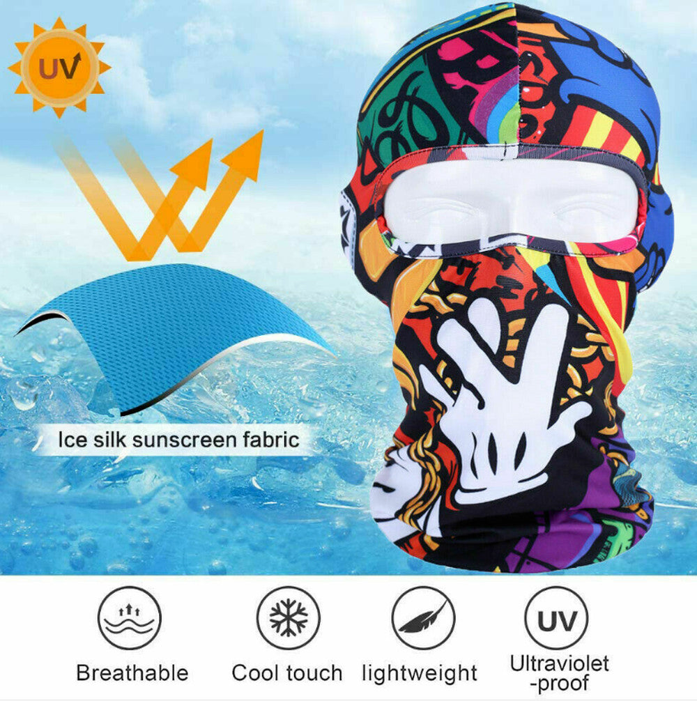 Unisex Ski Face Mask UV Protection Windproof Balaclava for Outdoor Sports