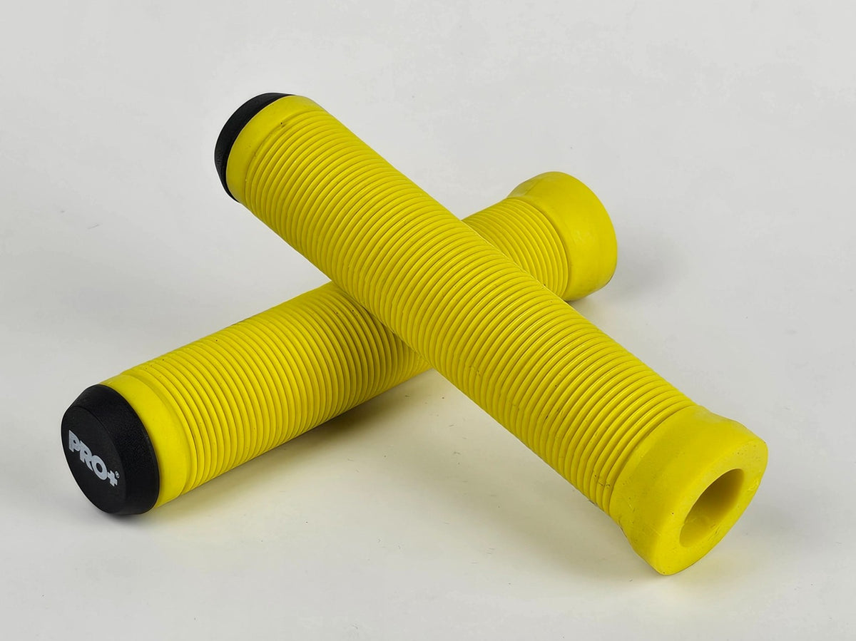Soft Flangeless Longneck Bike Handlebar Grips - Comfortable, Open End, 135mm