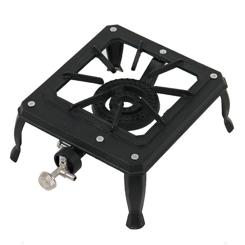 Outdoor Portable Propane Camp Stove with Adjustable Flame and Gas Hose