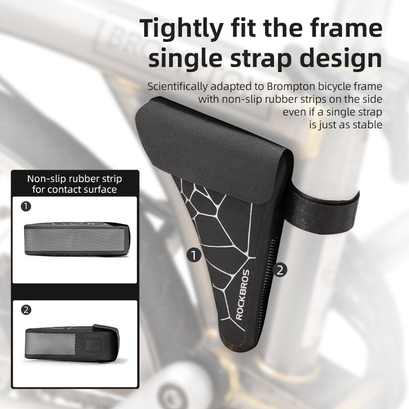 Waterproof Bicycle Frame Bag for Brompton - Triangle Top Tube Storage
