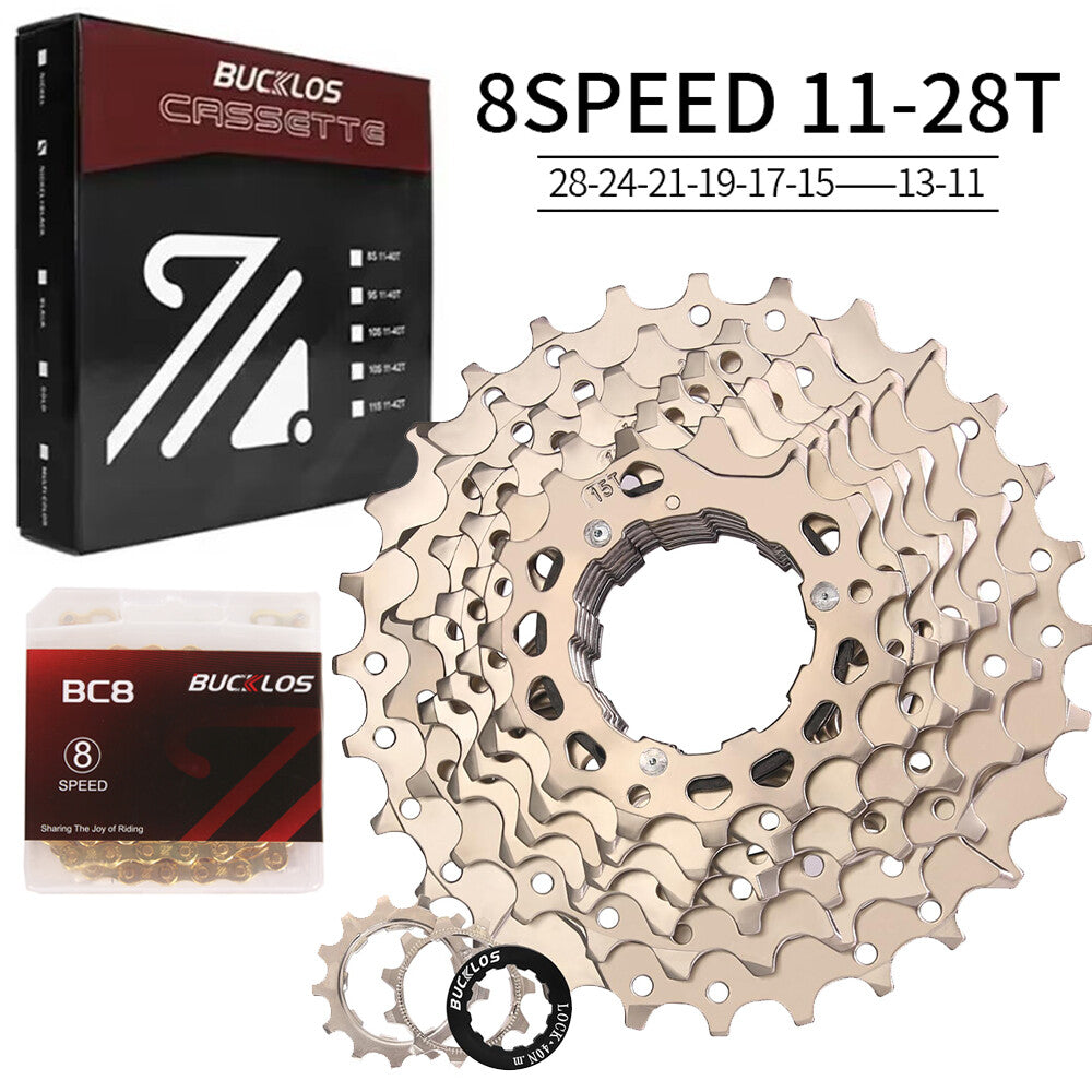 Bike Cassette and Chain Set for Shimano SRAM 8-12 Speed, 11-52T
