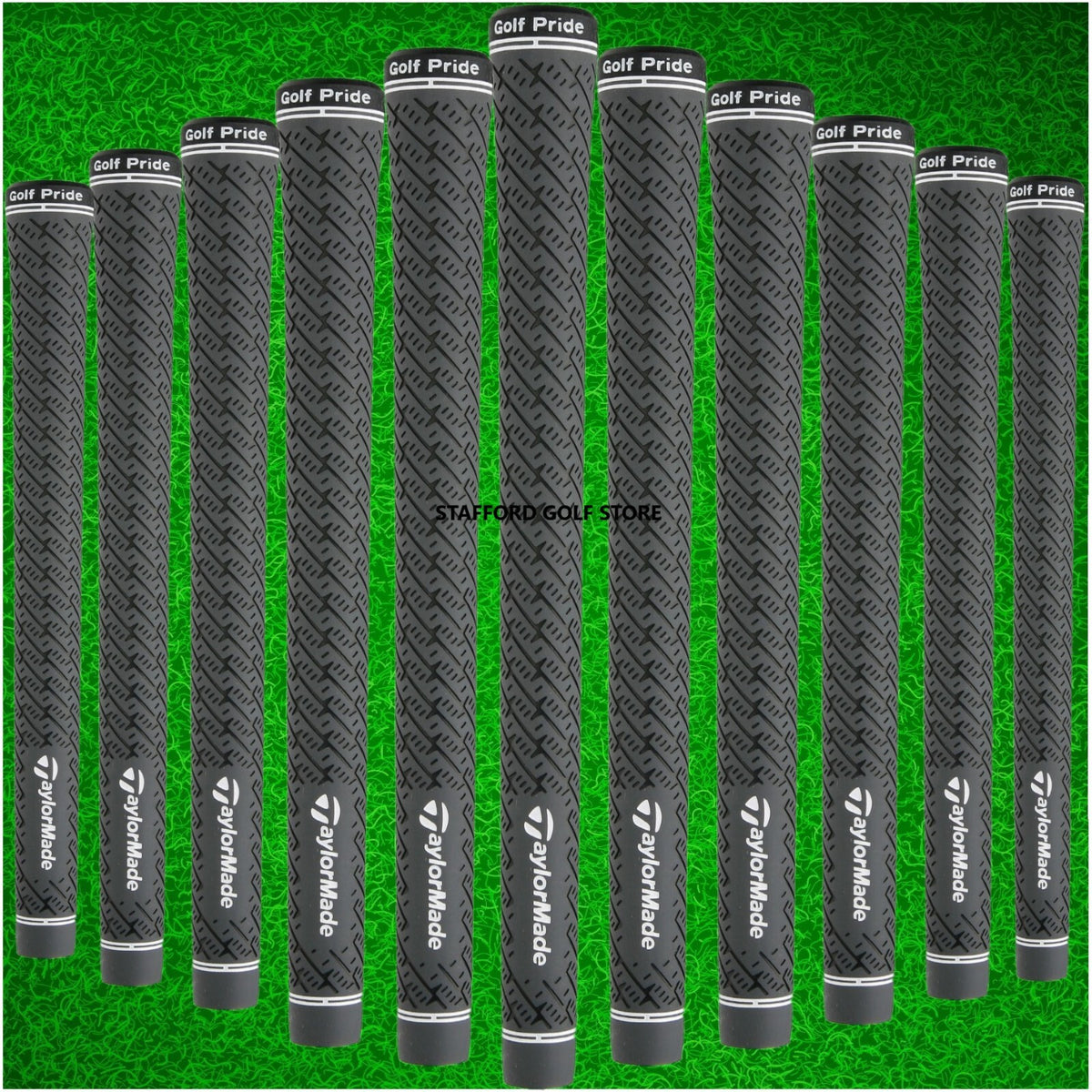 Golf Grip Set of 5-8 Pairs TaylorMade Z-Grip Standard Golf Club Grips Gray Black